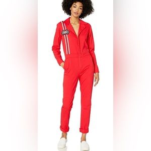 Dickies Girls Racing Coveralls- Red Medium